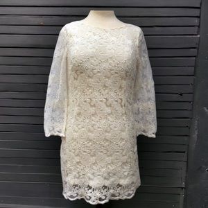 Forever 21 Ivory / White Crochet Lace Dress Size Small Excellent
Condition